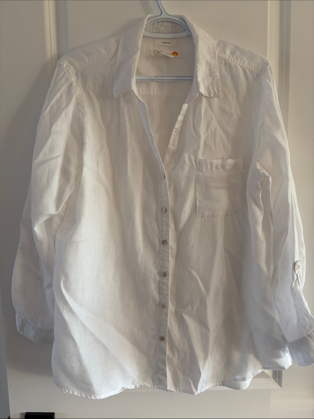 C&C California White 100% Linen Shirt